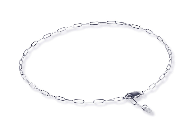 VALDA SMALL Anklet - Zartes Fusskettchen - Silber