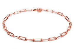 VALDA  Jumbo Long Link Choker - Grobe Gliederkette -  Roségold - CLASSYANDFABULOUS JEWELRY