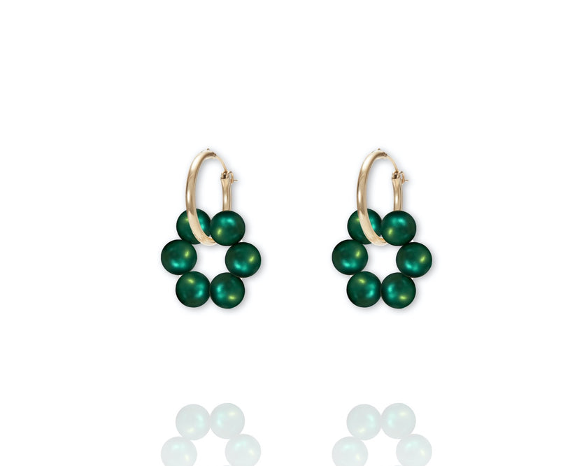 ABSOLUT AZALEA Earring - Gold / Eden Green