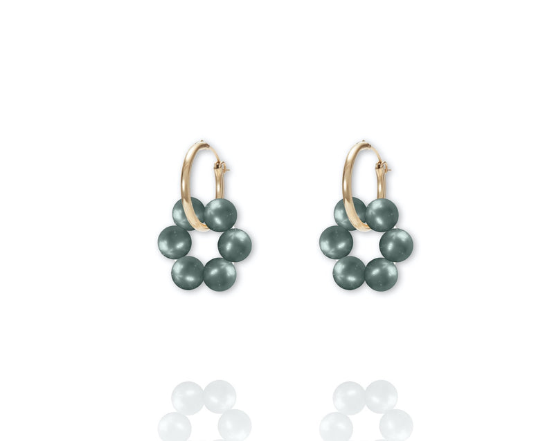 ABSOLUT AZALEA Earring - Gold / Powder Green