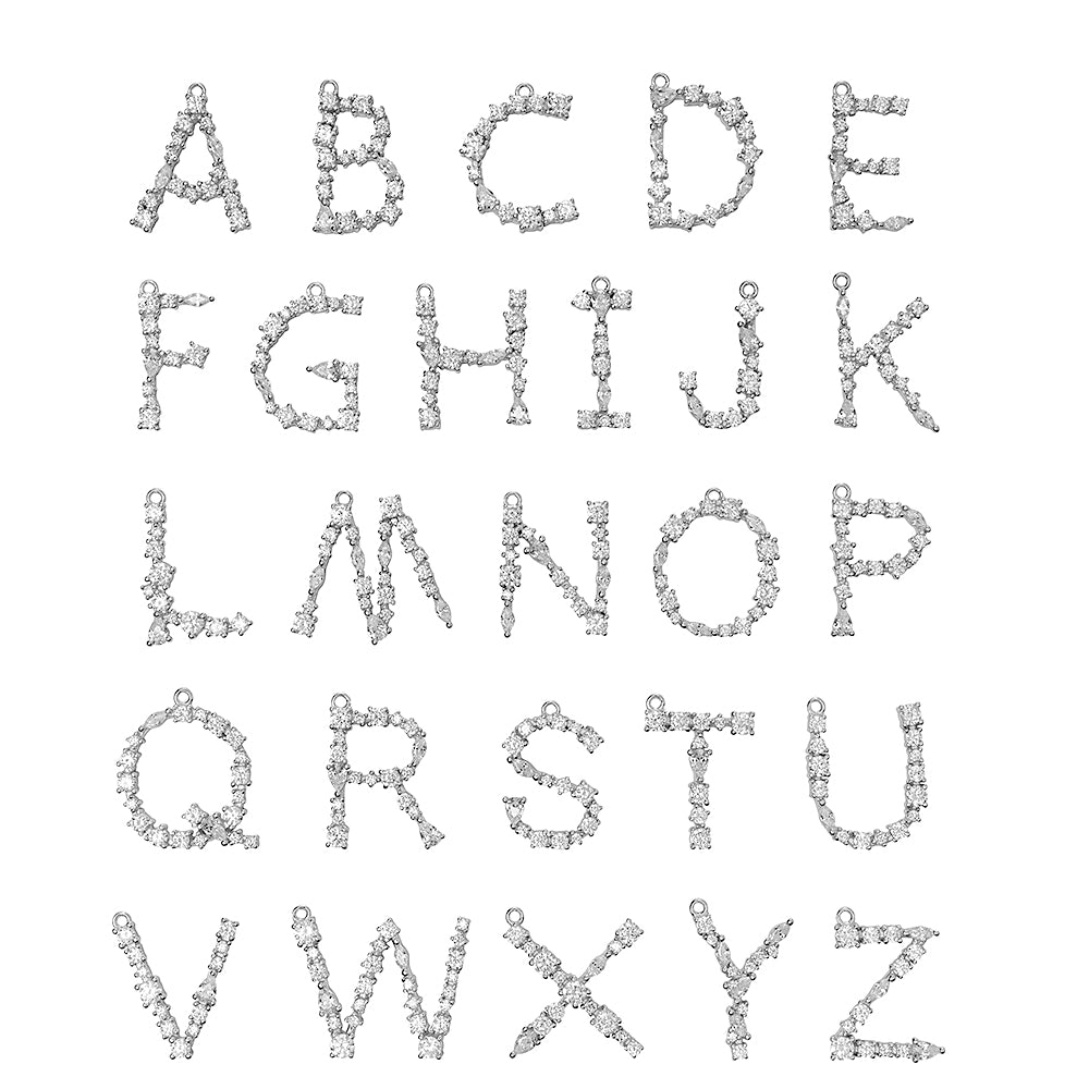 M - Buchstaben Kette - Letter Chain - Silber - CLASSYANDFABULOUS JEWELRY