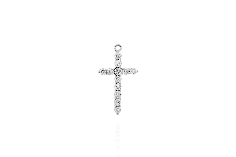 Charm - PAVÈ CROSS - Silber - CLASSYANDFABULOUS JEWELRY