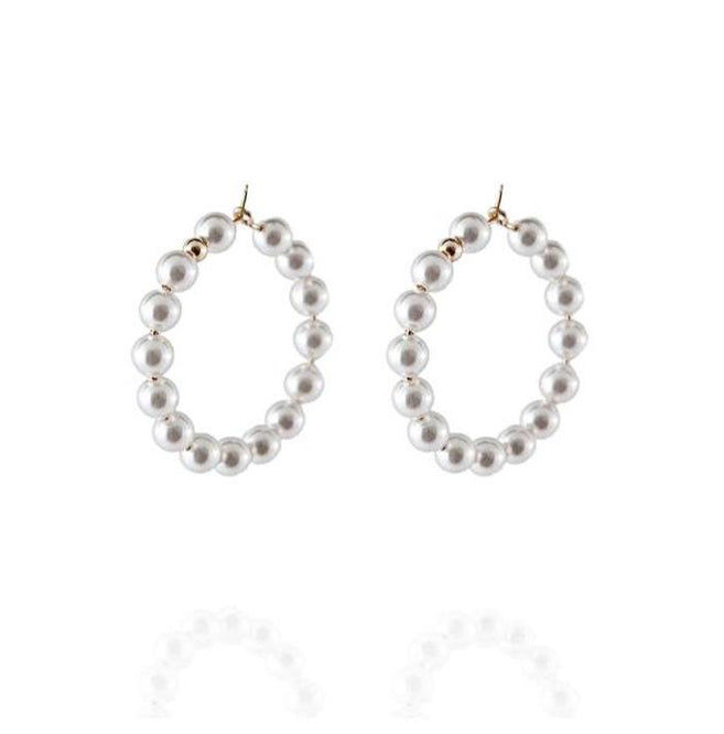 AURA Pearls Classic Line - Creole mit 5mm Perlen - Roségold - CLASSYANDFABULOUS JEWELRY
