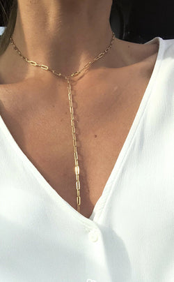 The Pearl Chain -  Originelle Gliederkette mit Süsswasserperlen- indiv. einstellbar - Gold - CLASSYANDFABULOUS JEWELRY