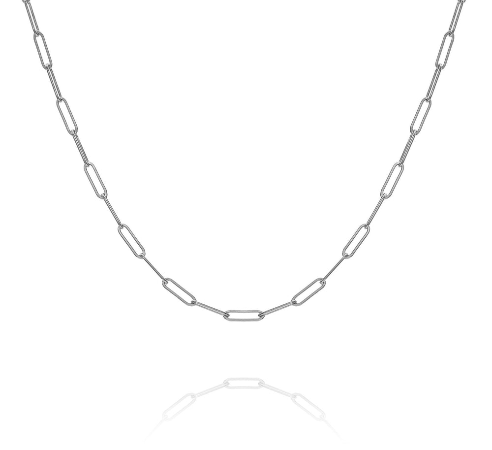 VALDA Long Link Chain - Grobe Gliederkette -  Silber - CLASSYANDFABULOUS JEWELRY