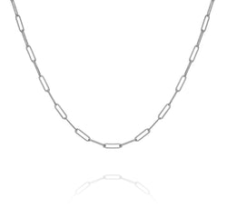 VALDA Long Link Chain - Grobe Gliederkette -  Silber - CLASSYANDFABULOUS JEWELRY