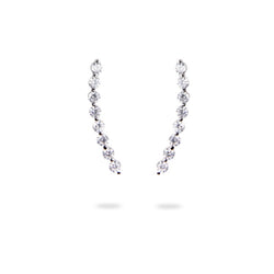 Slightly Curved Ear Climper - CLASSYANDFABULOUS JEWELRY