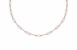 VALDA Large Long Link Choker - Grobe Gliederkette -  Roségold - CLASSYANDFABULOUS JEWELRY