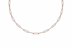 VALDA Large Long Link Choker - Grobe Gliederkette -  Roségold - CLASSYANDFABULOUS JEWELRY