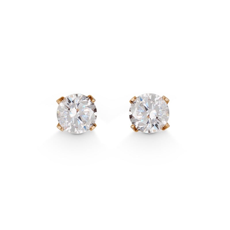 IVY Studs - Ohrstecker mit Zirkonia - versch. Grössen - Gold - CLASSYANDFABULOUS JEWELRY