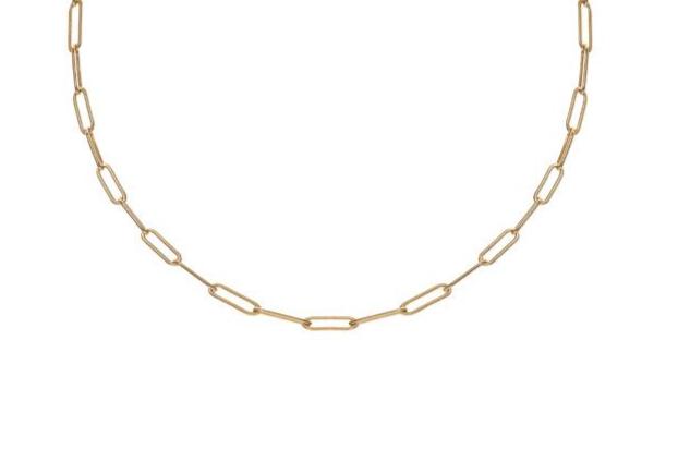 VALDA Large Long Link Choker - Grobe Gliederkette -  Gold - CLASSYANDFABULOUS JEWELRY