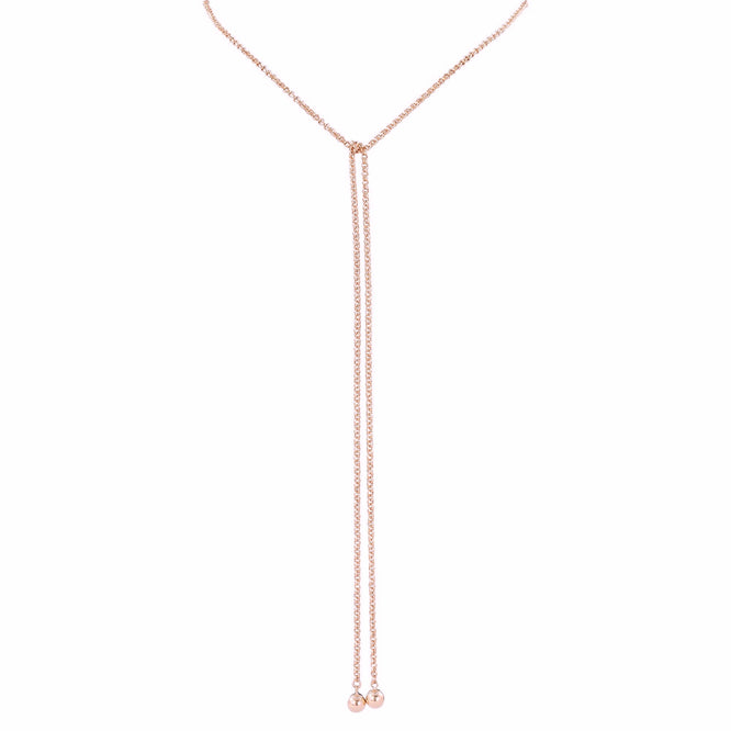 KEVA - Modern Tie Necklace - Roségold - CLASSYANDFABULOUS JEWELRY