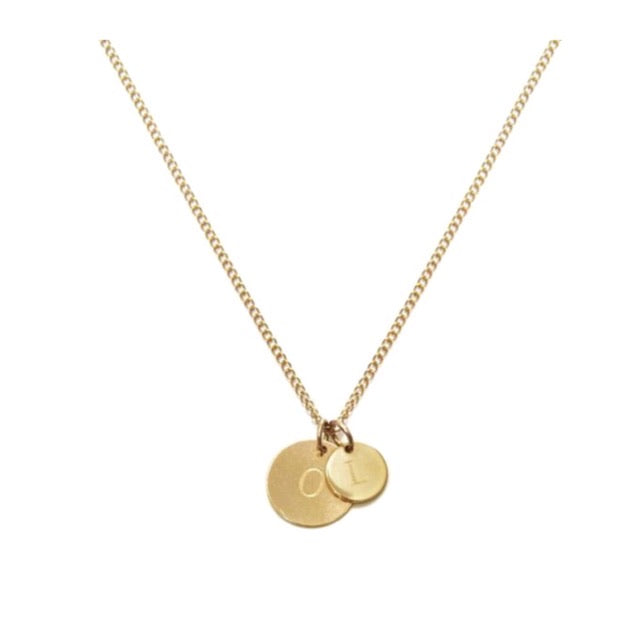 CARA II   - THE LOVE TAG OR SWEET INIENGRAVABLE 2 TA ENGRAVABLE 2 TAG CHAIN - Kette mit 2 gravierbaren Medaillon Anhängern -  Gold - CLASSYANDFABULOUS JEWELRY
