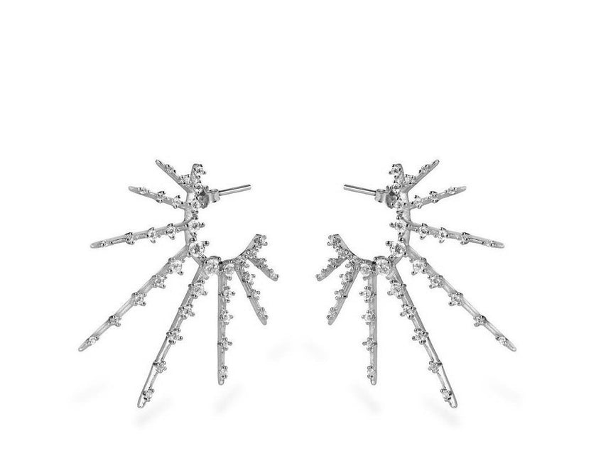 GIZA Starburst Earrings - Silber - CLASSYANDFABULOUS JEWELRY