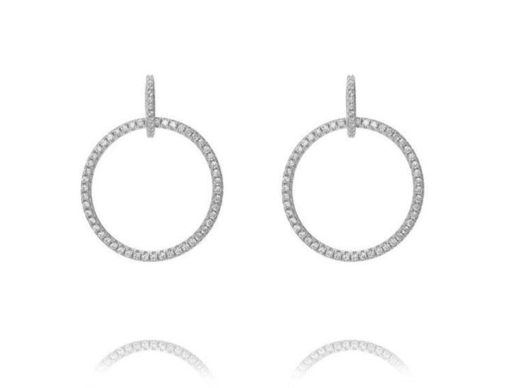 IZA Earring 3in1 - Wunderschöne Ohrringe mit kleinen Creolen - Silber - CLASSYANDFABULOUS JEWELRY