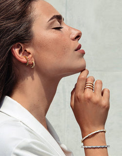 LORA GLOW Bangle - Silber Rhodiniert - LIMITIERT - CLASSYANDFABULOUS JEWELRY