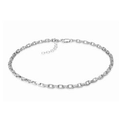 EVELYNA Long Link Choker  - Grobe Gliederkette -  Silber - CLASSYANDFABULOUS JEWELRY