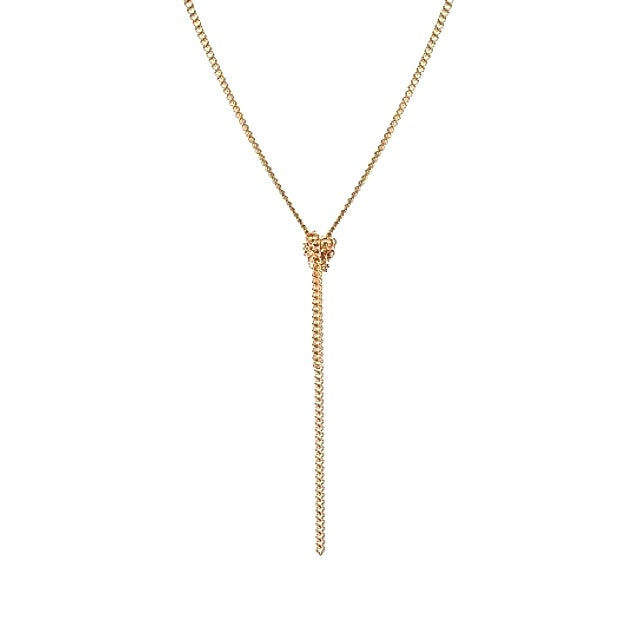NORA - The Slim Knot Necklace - Gold - CLASSYANDFABULOUS JEWELRY