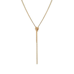 NORA - The Slim Knot Necklace - Gold - CLASSYANDFABULOUS JEWELRY