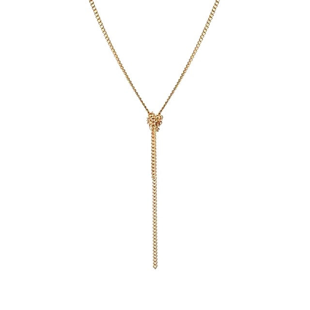 NORA - The Slim Knot Necklace - Gold - CLASSYANDFABULOUS JEWELRY
