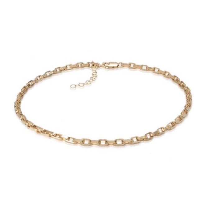 EVELYNA Long Link Choker  - Grobe Gliederkette -  Gold - CLASSYANDFABULOUS JEWELRY