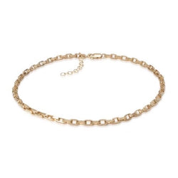 EVELYNA Long Link Choker  - Grobe Gliederkette -  Gold - CLASSYANDFABULOUS JEWELRY