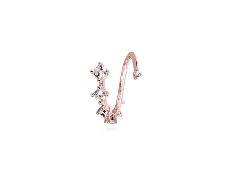 GIZA Diamond Row Twistet  Ring - selbst einstellbar - Roségold