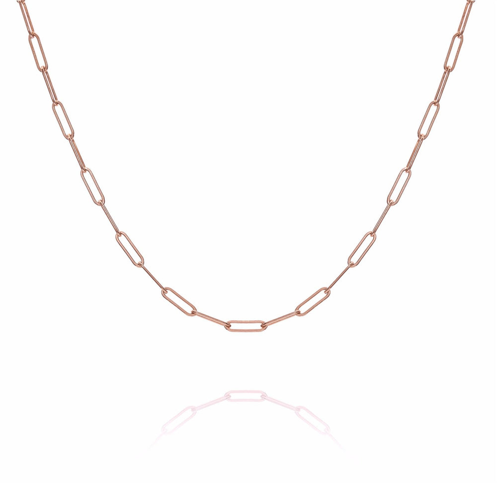 VALDA Long Link Chain - Grobe Gliederkette -  Roségold - CLASSYANDFABULOUS JEWELRY