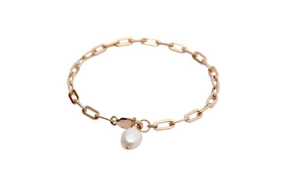 The Pearl Bracelet-  Modernes Armband mit Perle - Gold - CLASSYANDFABULOUS JEWELRY