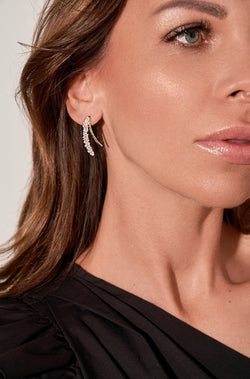 ANAH - ILLUSION WING EARRINGS -2in1 - Gold - LIMITIERT