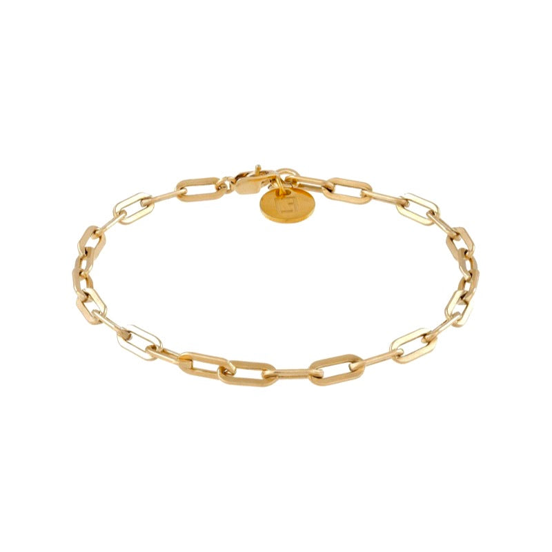 VALDA Long Link Bracelet - cooles Gliederarmband -  Gold - CLASSYANDFABULOUS JEWELRY