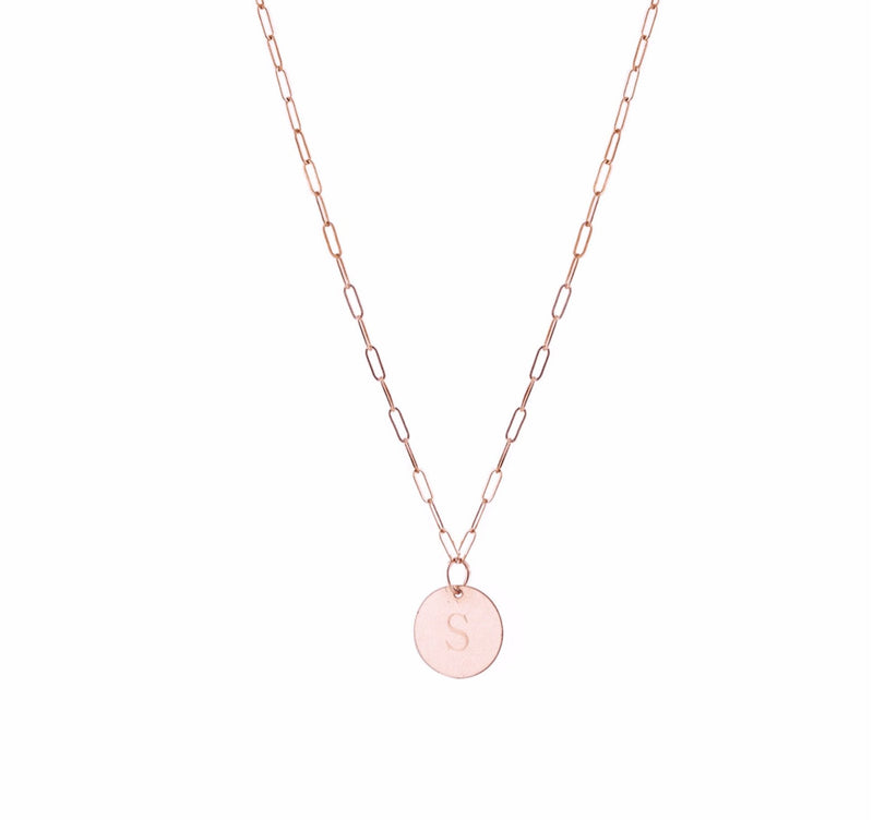 THE MINI LOVE TAG NECKLACE - Kette mit gravierbarem Medaillon Anhänger -  Roségold - CLASSYANDFABULOUS JEWELRY