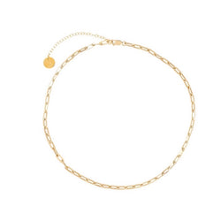 Valda Small Long Link Choker -  Gold - CLASSYANDFABULOUS JEWELRY