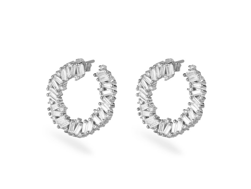 LORA HIDE Earrings - Silber Rhodiniert - LIMITIERT - CLASSYANDFABULOUS JEWELRY