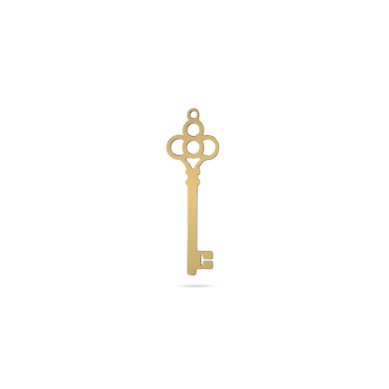 The KEY Charm - Silber / Gold - CLASSYANDFABULOUS JEWELRY