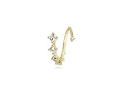 GIZA Diamond Row Twistet  Ring - selbst einstellbar - Gold