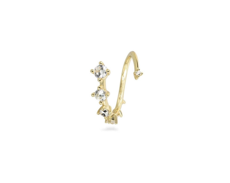 GIZA Diamond Row Twistet  Ring - selbst einstellbar - Gold