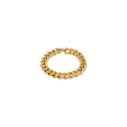 Curb Chain Ring  - Kettenring -  Gold - CLASSYANDFABULOUS JEWELRY