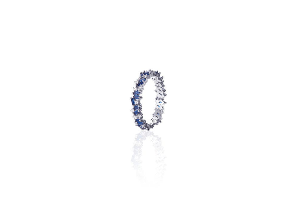 LORA ETERNITY COLOR Ring - Saphir Blau/ Silber Rhodiniert - LIMITIERT