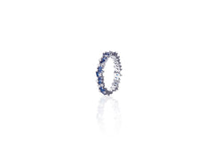 LORA ETERNITY COLOR Ring - Saphir Blau/ Silber Rhodiniert - LIMITIERT