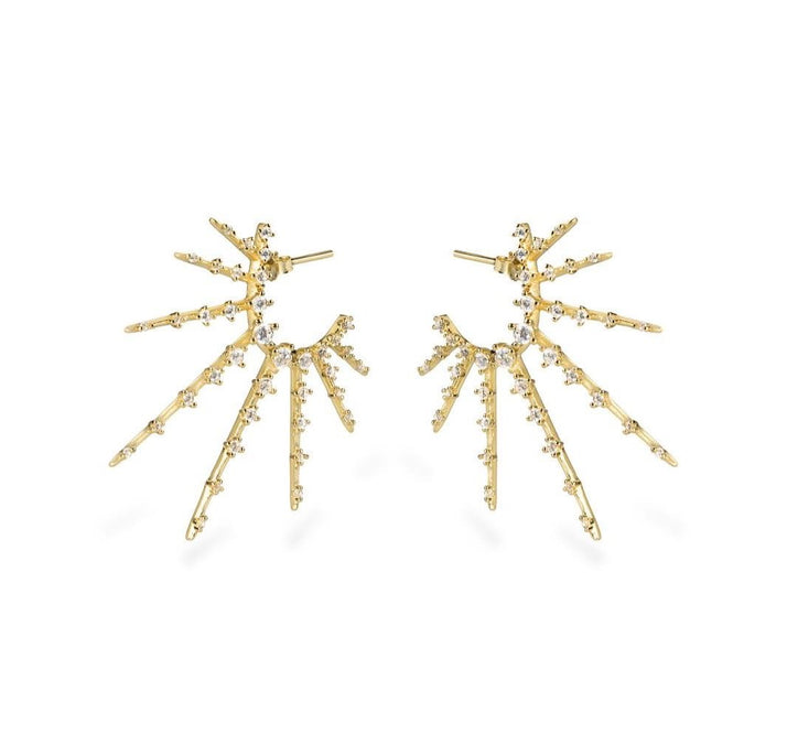 GIZA Starburst Earrings - Gold - CLASSYANDFABULOUS JEWELRY