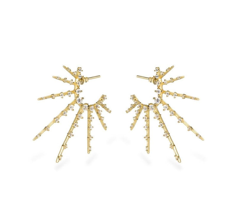 GIZA Starburst Earrings - Gold - CLASSYANDFABULOUS JEWELRY