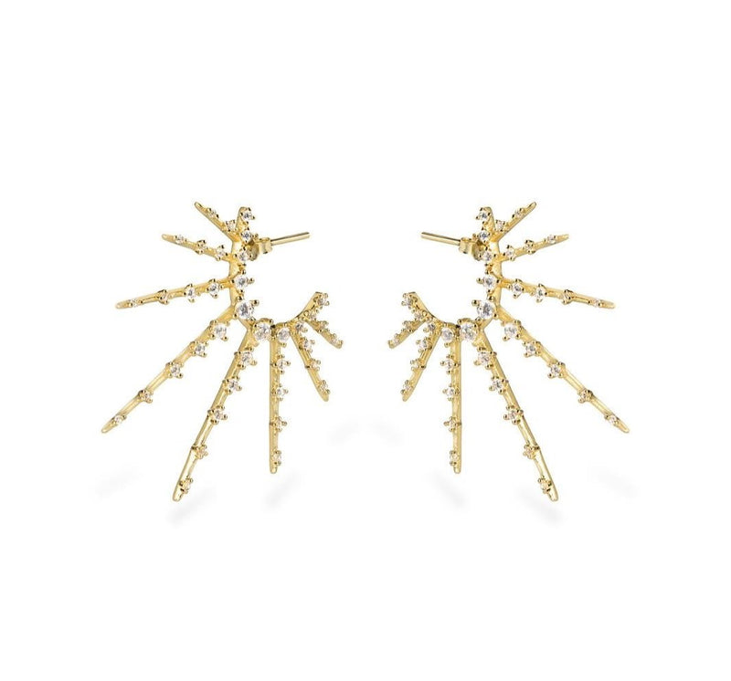 GIZA Starburst Earrings - Gold - CLASSYANDFABULOUS JEWELRY