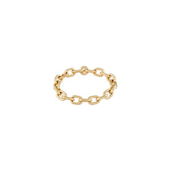 Micro Link Chain Ring  - Kettenring -  Gold - CLASSYANDFABULOUS JEWELRY