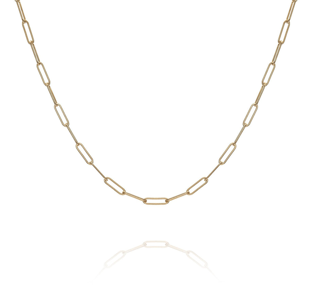 VALDA Long Link Chain - Grobe Gliederkette -  Gold - CLASSYANDFABULOUS JEWELRY