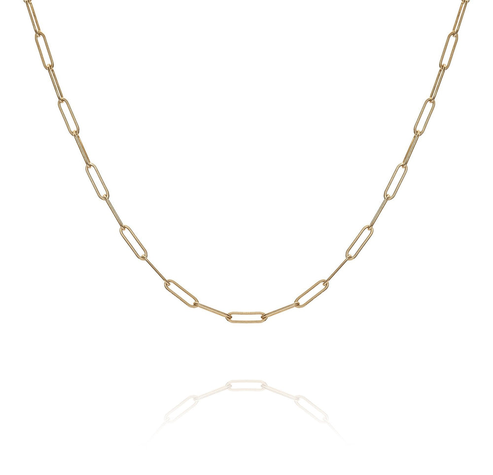 VALDA Long Link Chain - Grobe Gliederkette -  Gold - CLASSYANDFABULOUS JEWELRY