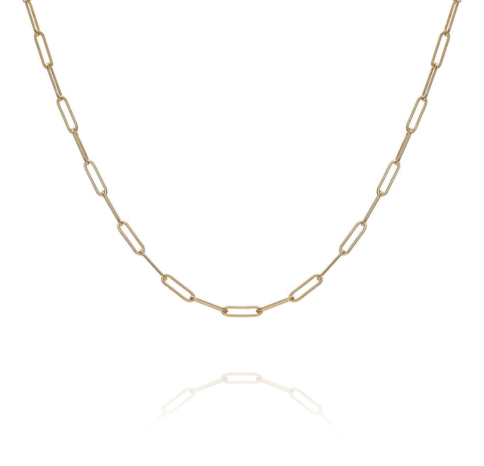 VALDA Long Link Chain - Grobe Gliederkette -  Gold - CLASSYANDFABULOUS JEWELRY