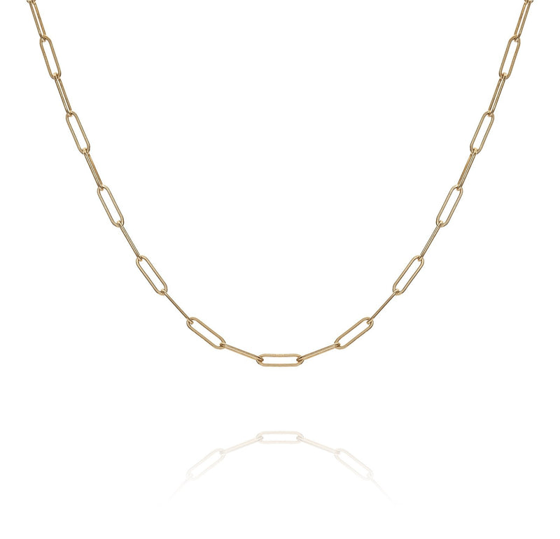VALDA Long Link Chain - Grobe Gliederkette -  Gold - CLASSYANDFABULOUS JEWELRY