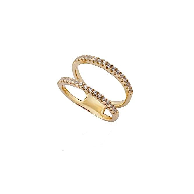 CARIS Tight Double Ring - Gold - LIMITIERT - CLASSYANDFABULOUS JEWELRY