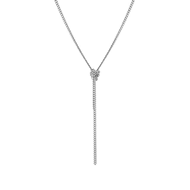 NORA - The Slim Knot Necklace - Silber - CLASSYANDFABULOUS JEWELRY